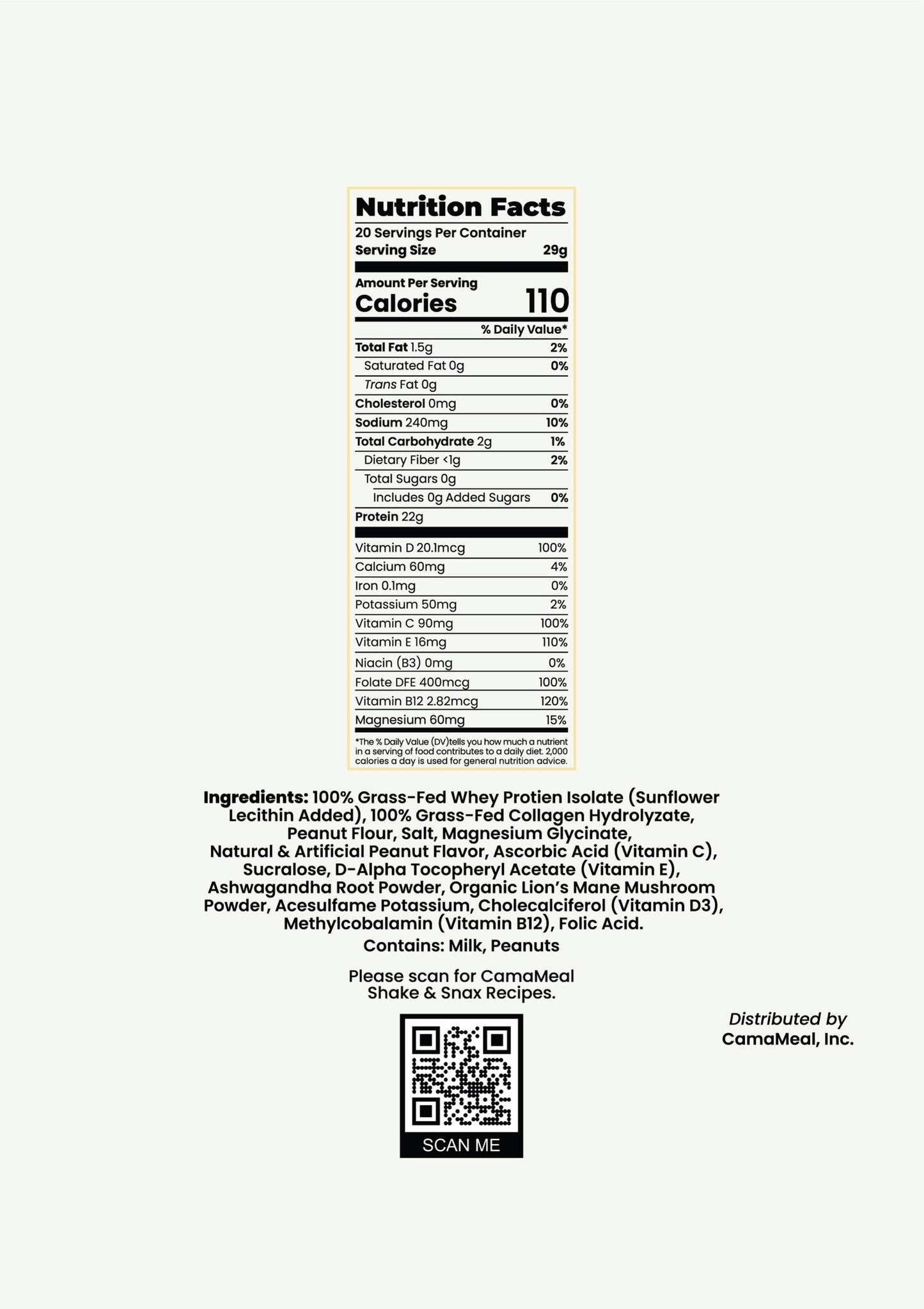 Crazy Peanut Butter - Cama Meal